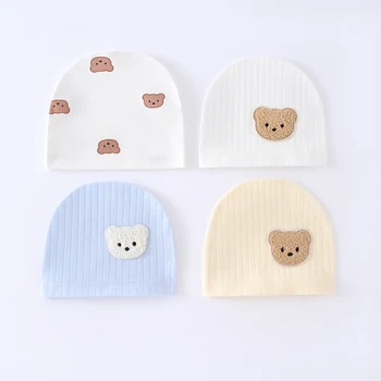 Cappello neonato per quattro stagioni 100% cotone 0-3 mesi Cappello fetale per bambina e ragazzo Accessori per neonati