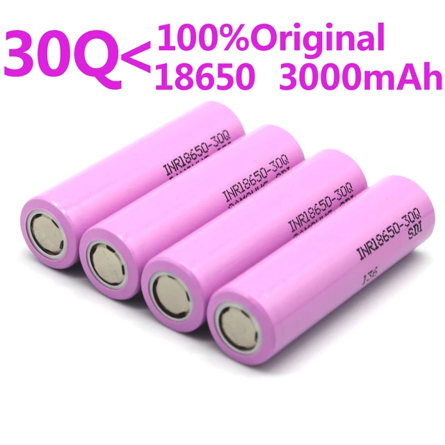 INR18650 Battery 3.7V 3000mAh INR18650 30Q Li-ion Rechargeable