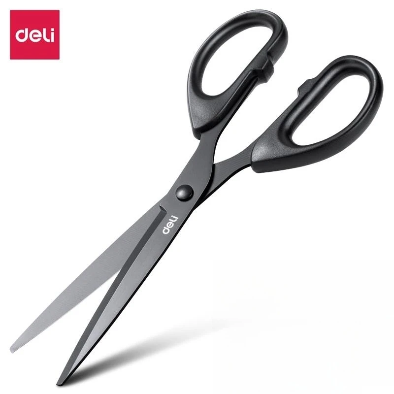 10PCS/LOT Deli 0603 Office Scissors 170mm(6.7) stainless scissors retail  packing Good looking desk scissors - AliExpress