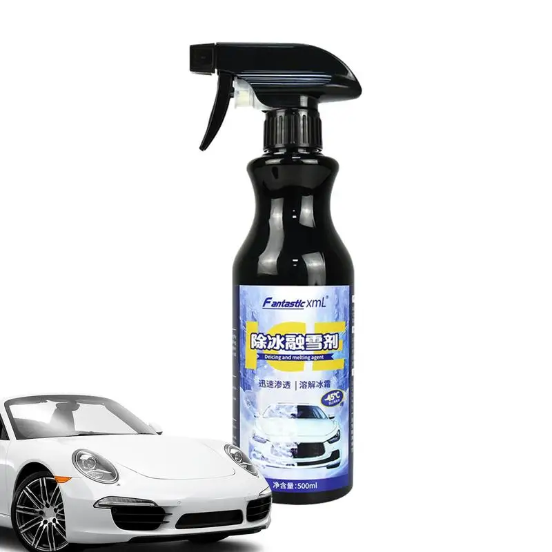 

500ml Windshield Glass Defroster Windshield Ice Melt Spray Snow Melting Deicing Agent Rapid Thawing Glass Freeze Remover For Car