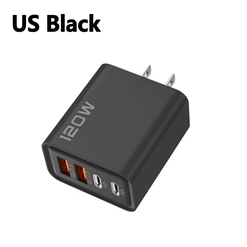 ตัวเลือกสินค้า เครื่องชาร์จ USB-C 4 พอร์ต 120W ชาร์จเร็ว PD+QC3.0