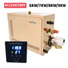 6/7/8/9KW Automatic Stainless Steel Steam Generator Descaling Sauna Room Steam Bath Machine For Spa Room Digital Controller 1