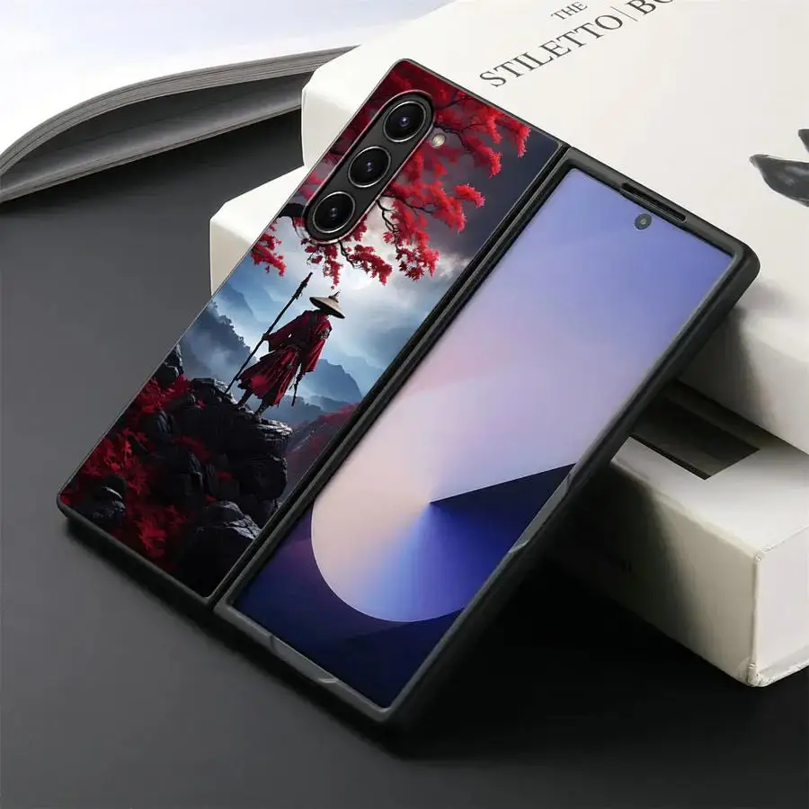 Japanese Landscape Samurai Phone Case - Elegant Back Cover Design