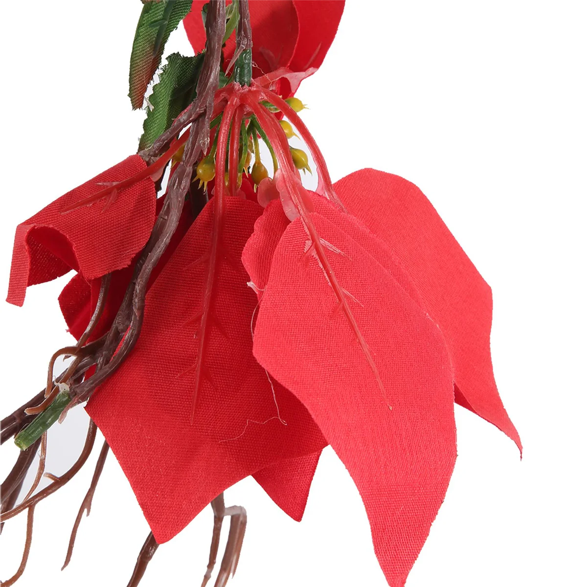 

Рождественская гирлянда из красных ягод, искусственная пуансетия гирлянда, Рождественская фотография с сосновидными конусами