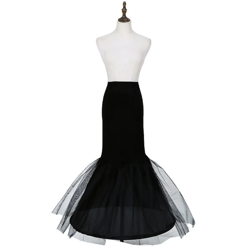 Women Petticoat Underskirt Cosplay Party Long Dress Multi Layers Ballet Skirt Enaguas Underskirt with Hoops