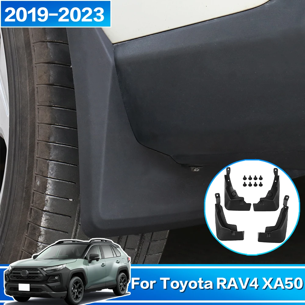 

4Pcs ABS Car Mudguards Mudflaps Front Rear Mud Flaps Exterior Auto Accessories For Toyota RAV4 XA50 2019 2020 2021 2022 2023