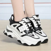 Spring Height Increasing Round toe Versatile Women Platform Causal Shoes Fashion Breathable Sport Designer Sneaker 2