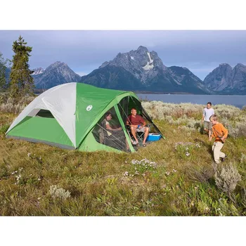 Evanston Screened Camping Tent, 6/8 Person Weatherproof Tent with Roomy Interior Includes Rainfly, Carry Bag, Easy Setup 5