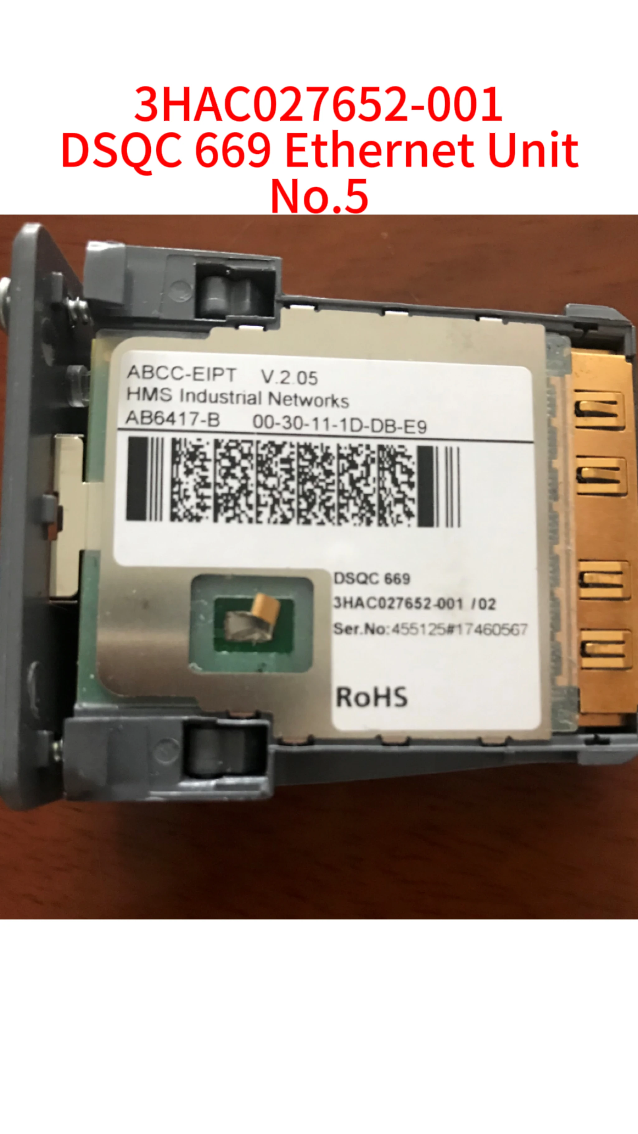 

brand new 3HAC027652-001 DSQC 669 Ethernet Unit No.5