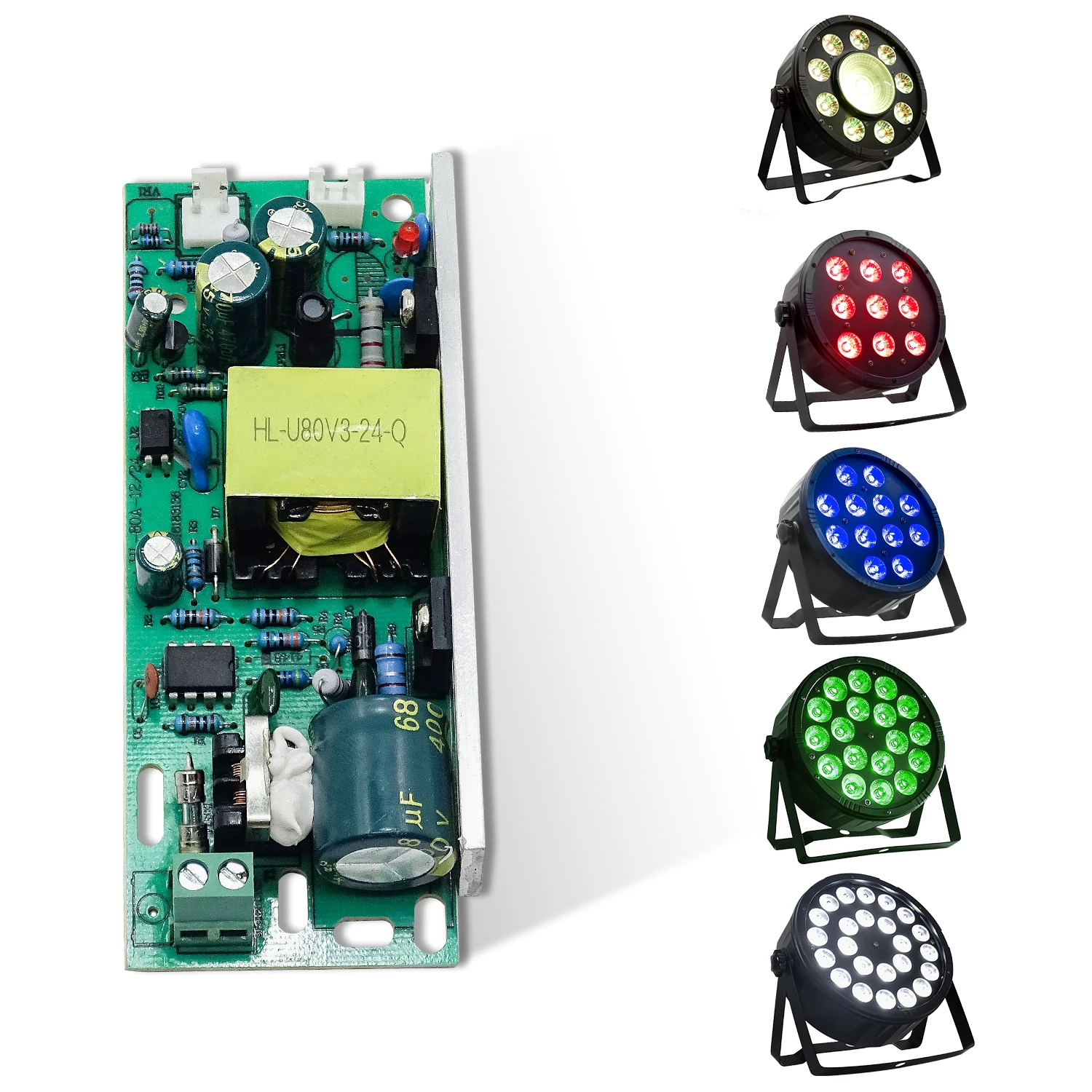 80W Stage Light Power Supply 24V Output for 18x12W/24x12W/12x12W LED Par Light Repair Accessories 2