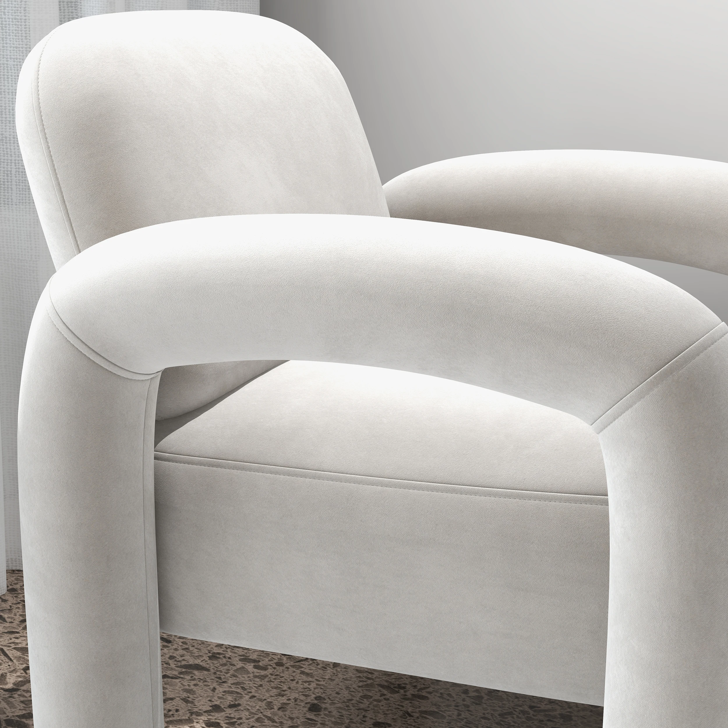 Mid-Century Velvet Accent Chair 5