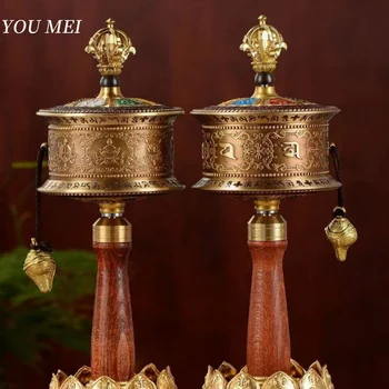 🔔 The Turning of Mantra – Tibetan Handheld Prayer Wheel 1