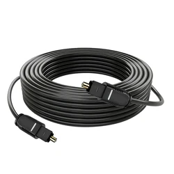 Premium Toslink S/PDIF Audio Cable with Protective Cover - 30m (Black)