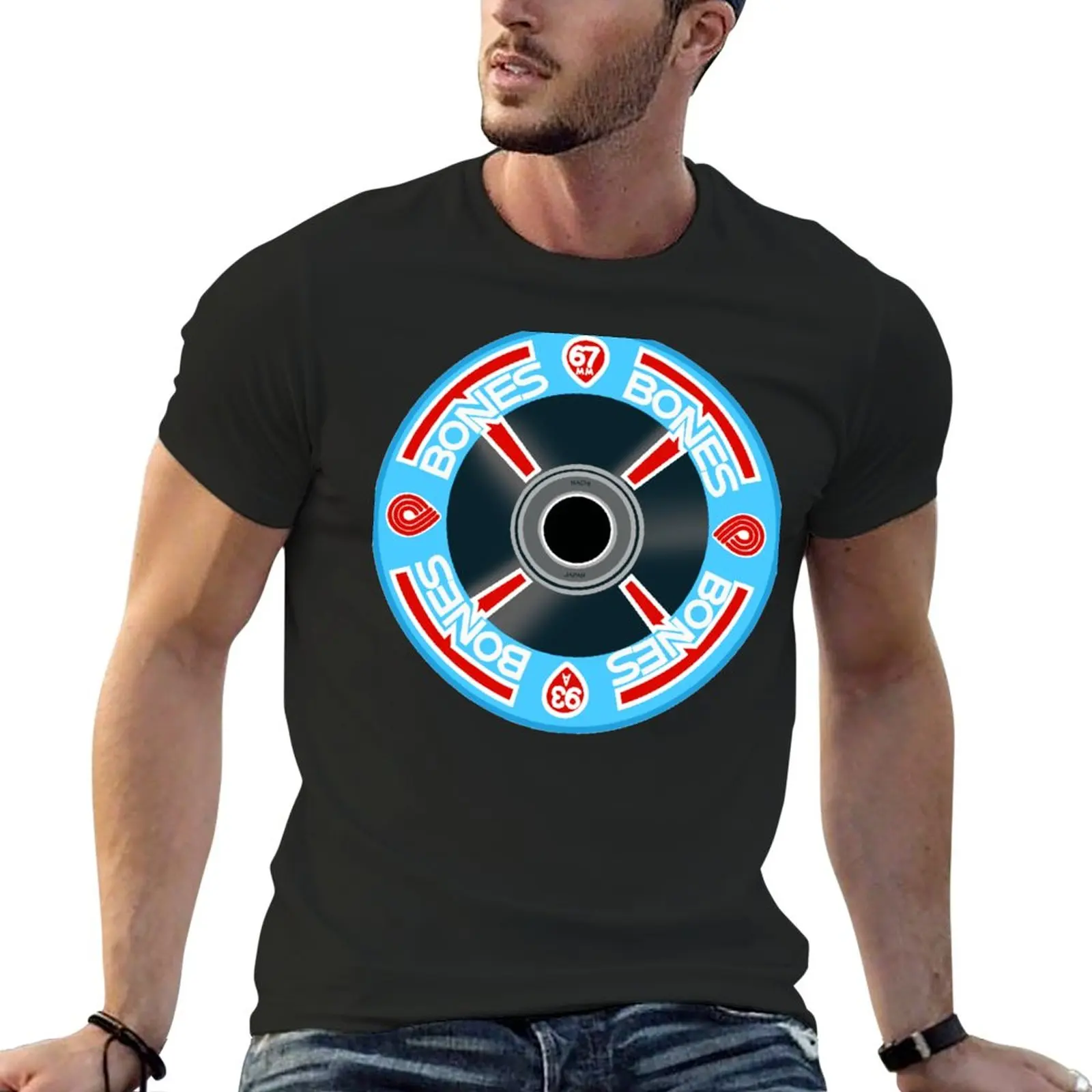 

New T BONES Skateboard wheel . T-Shirt Anime t-shirt funny t shirt plus size t shirts shirts graphic tees mens cotton t shirts
