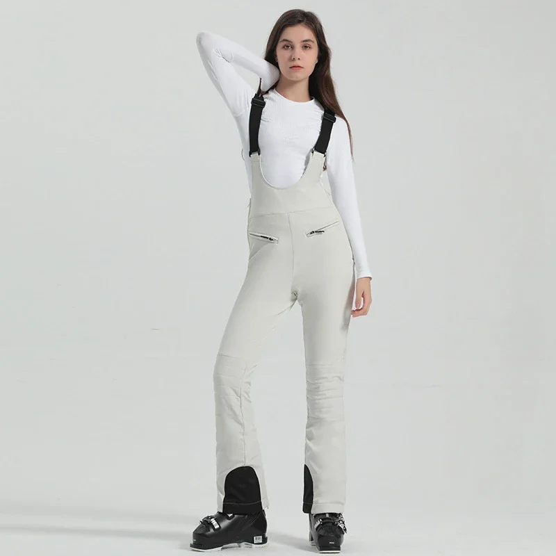 Female Skiing Pants Winter Slim Snow Trousers Outdoor Mountain Snowboard Jumpsuits Windproof Ski Overalls