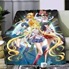 Japan Anime Cute Printed Blanket Picnic Blankets Warm Blanket and Comfortable S-Sailor M-MoonS Blanket Home Travel Birthday Gift 4
