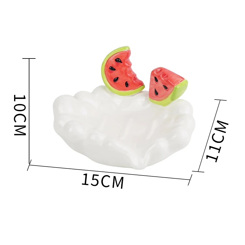 Creative Ceramic Soap Box, Light luxury Watermelon Shaped Soap Dishes, Home Bathroom Kitchen Supplies Bathroom storage rack, 1Pc