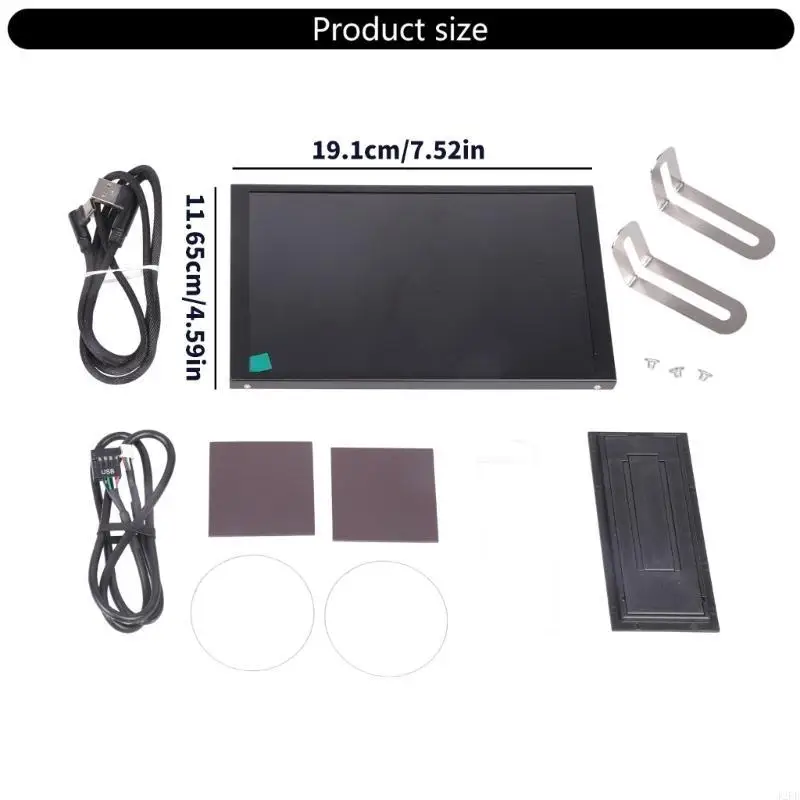 초박형 8인치 IPS 보조 디스플레이 알루미늄 케이스 USB 유형 C 멀티미디어 자동 재생 실시간 테마 사용자 정의