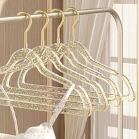 10/20pcs Clear Acrylic Hangers Non-Slip Plastic Transparent Flash Closet Organizer Save Space Camisole Skirts Dressing Storage 2