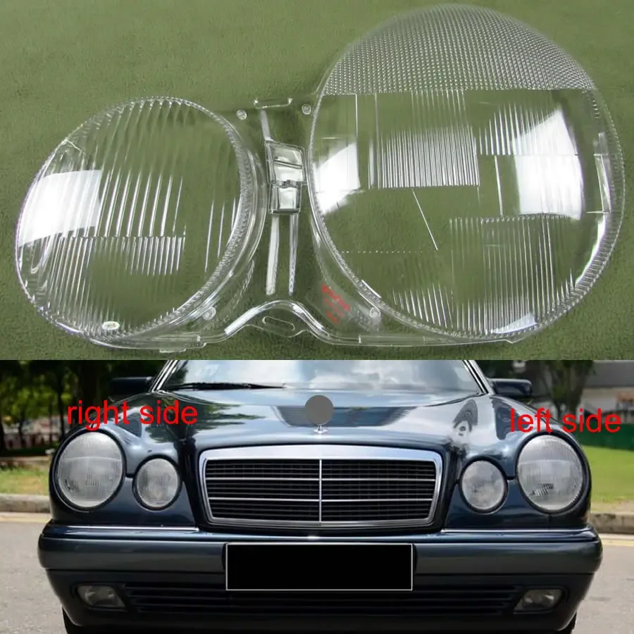 

For 1995-2003 Mercedes-Benz W210 E200 E240 E260 E280 Headlight Cover Transparent Headlamp Shell Lampshade Plexiglass Lens