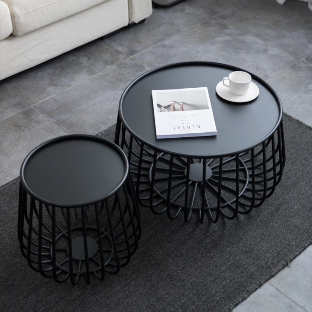 

Living Room Center Iron Art Coffee Tables Household Room Simple Round Sedentary Tables Sofa Side Table Couchtisch Home Furniture