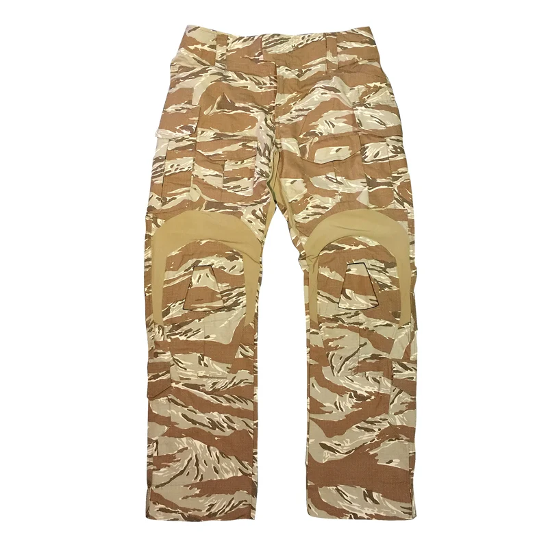 Outdoor Sports Desert Tiger Pattern Camouflage GEN3 Breathable Combat Trousers + Kneepad