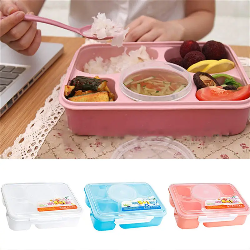 New Food Warmer Lunch Box with Soup Cup Fruit Container Bento Leak