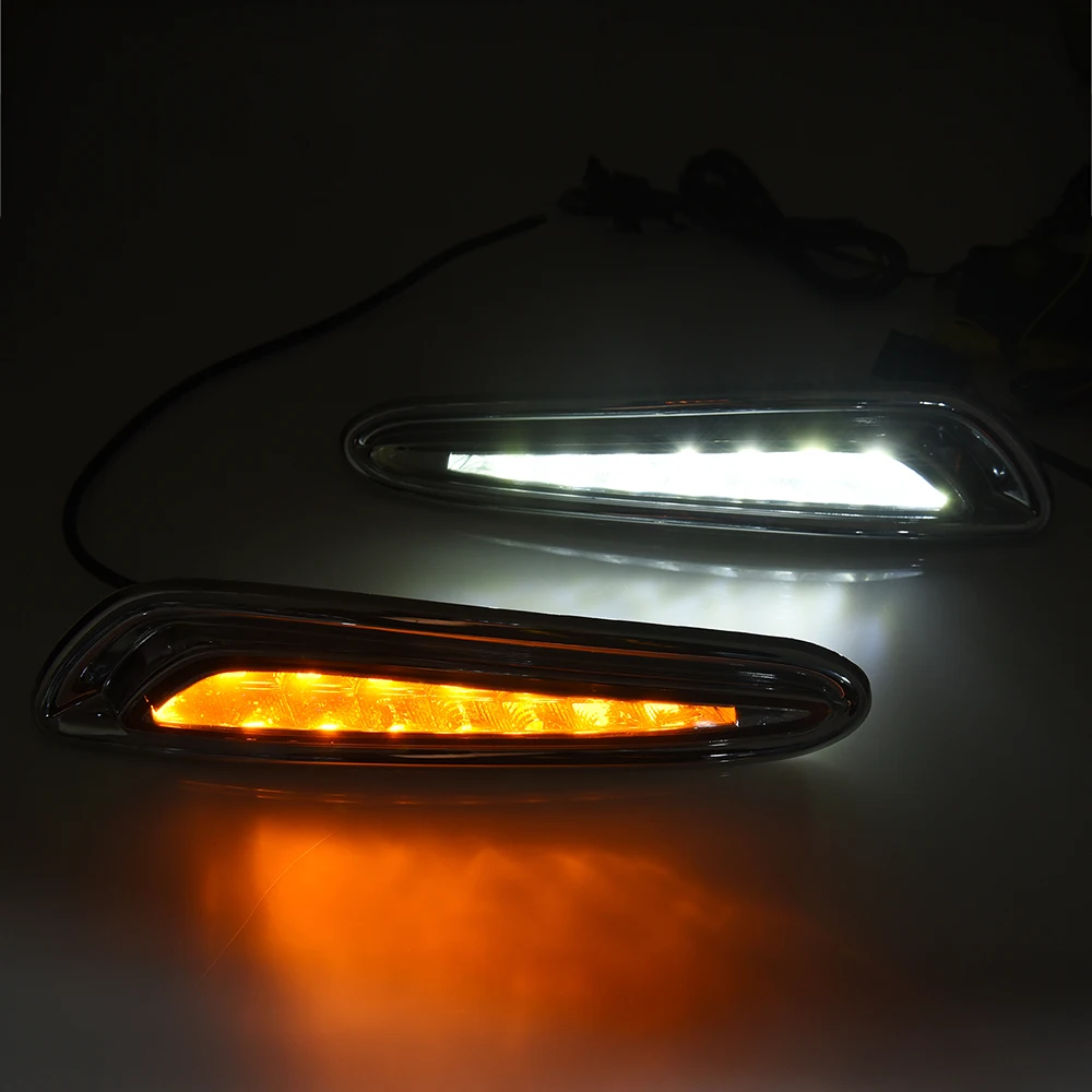 

1 Set DRL Daytime Running Lights fog lamp Yellow turn signal 12V Daylight For Mazda 3 Mazda3 Axela 2010 2011 2012 2013