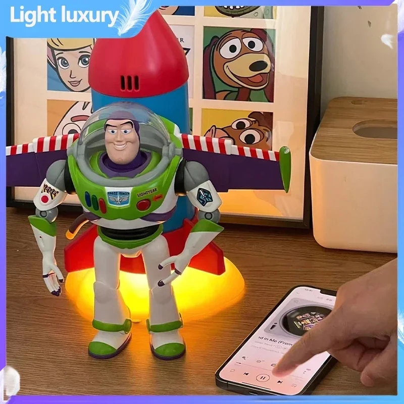 

Cute Genuine Disney Toy Story 4 Music Light Bluetooth Speaker With Rocket Doll Woody Action Figure Kids Toy Xmas Creative Gifts