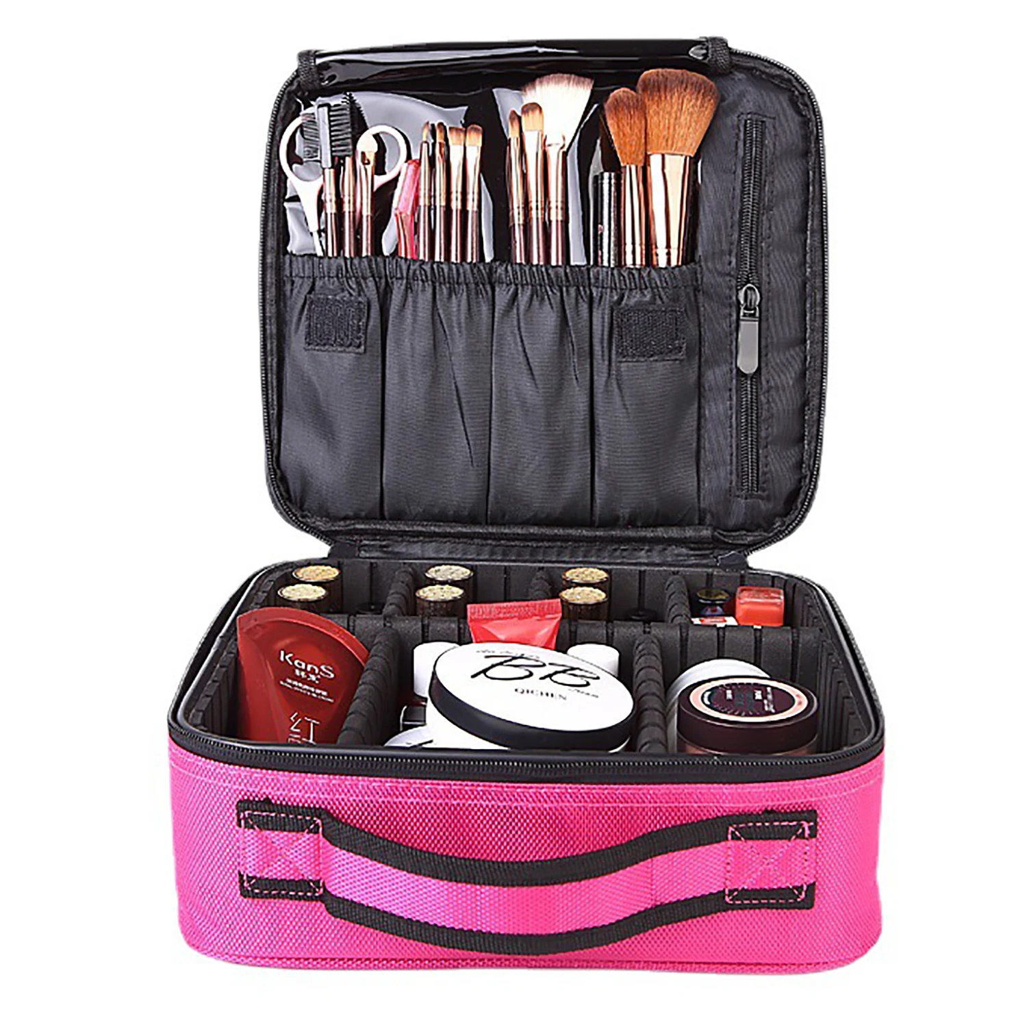 Buy MINNESOTA Multifunctional Makeup Bag, Makeup Organiser Cosmetic Pouch,  Handy Travel Toiletry Pouch, Makeup Storage Bag Case Household Grooming Kit  for Women (Pink) Online at Low Prices in India - Amazon.in
