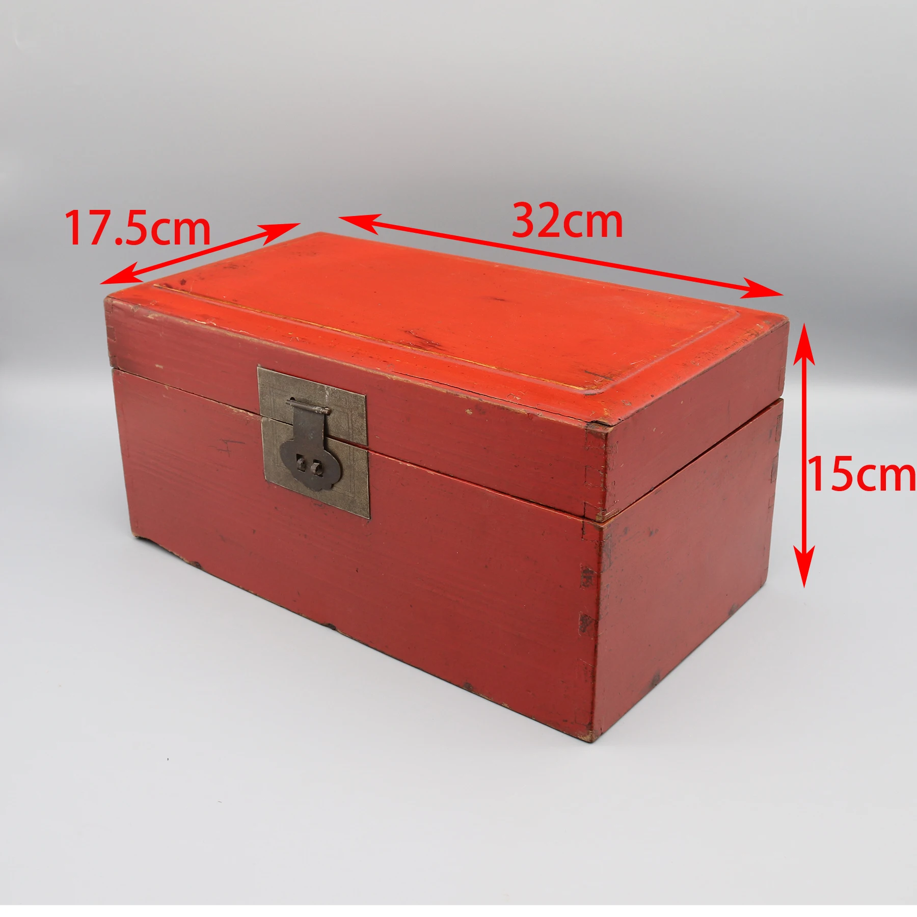 Old Jewellery Box, Red Dowry Wooden Box, Chinese Antique, Home Decoration, Table Accessory 2