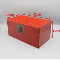 Old Jewellery Box, Red Dowry Wooden Box, Chinese Antique, Home Decoration, Table Accessory 2