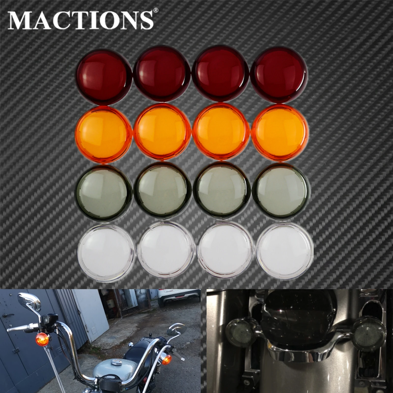 Motorcycle Turn Signal Cover Indicator Lens Light Caps For Harley