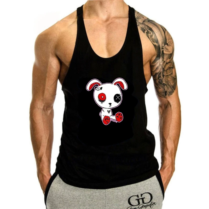 

Майка Inktastic Goth Bunny Мужская, майка без рукавов, металлическая милая, без рукавов, Мужская