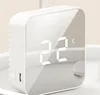 Mirror Digital Alarm Clock LED Display Snooze Wake Silent Calendar Temperature Desktop Dimmable Electronic Desk Clock Home Decor 5