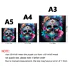 Halloween Skull Wooden Jigsaw Puzzles Special-shaped Animal Jigsaw Puzzles For Adults Decompression Round Super Hard High 5