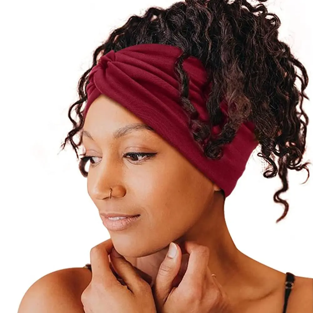 Hair Accessories Yoga Hair Bands Twisted Thick Workout Headband Turban Head Wraps Women Wide Headbands