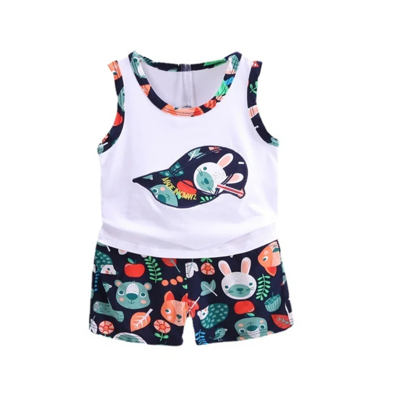

New Summer Fashion Baby Girls Clothes Children Boys Sports Vest Shorts 2Pcs/Sets Toddler Casual Costume Infant Kids Tracksuits
