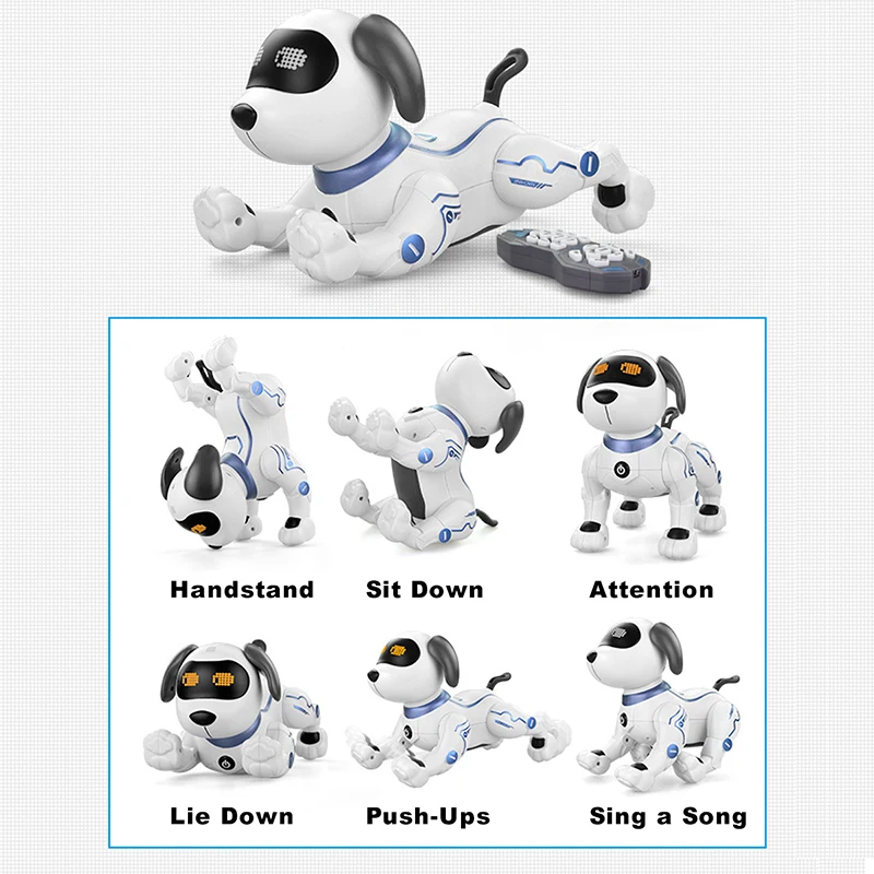 RC Robot Toys Electric Model Remote Control Dog Toy Dance Moves With Music Light Function Birthday Christmas Gifts For Kids K199 5