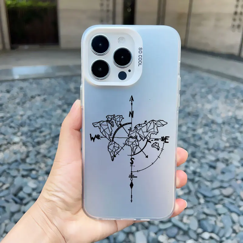 Beliebte Weltkarten-Reise-Flugzeug-Handyhülle für iPhone 17 16 11 12 Pro Max 13 Mini 15 13 14 Pro Max 16 Plus Rückseitige Laser-Cover – Detail 9