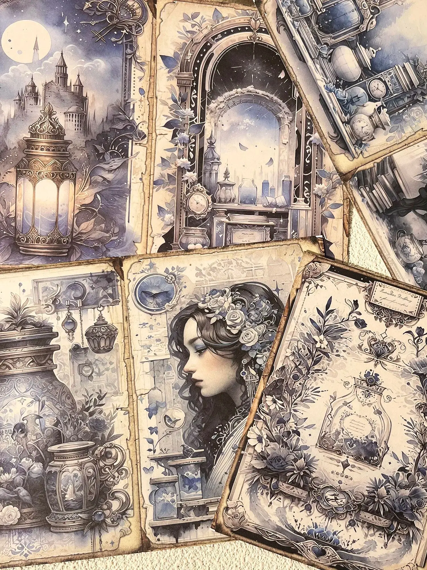 Description Picture 3 of item16sheets A5 Witch Theme DIY Decorative Paper,Suitable for Mini Gift Packaging,Journal Supplie,Arts Crafts,Scrapbooking Supplies,