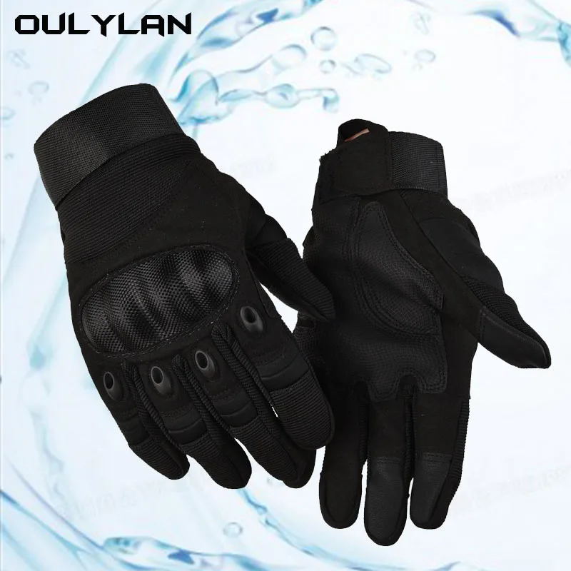 

Tactical Gloves Men's Carbon Fiber Shell Full Finger Glove Sports Touch Screen Anti slip Cycling Outdoor Motorcycle Mittens