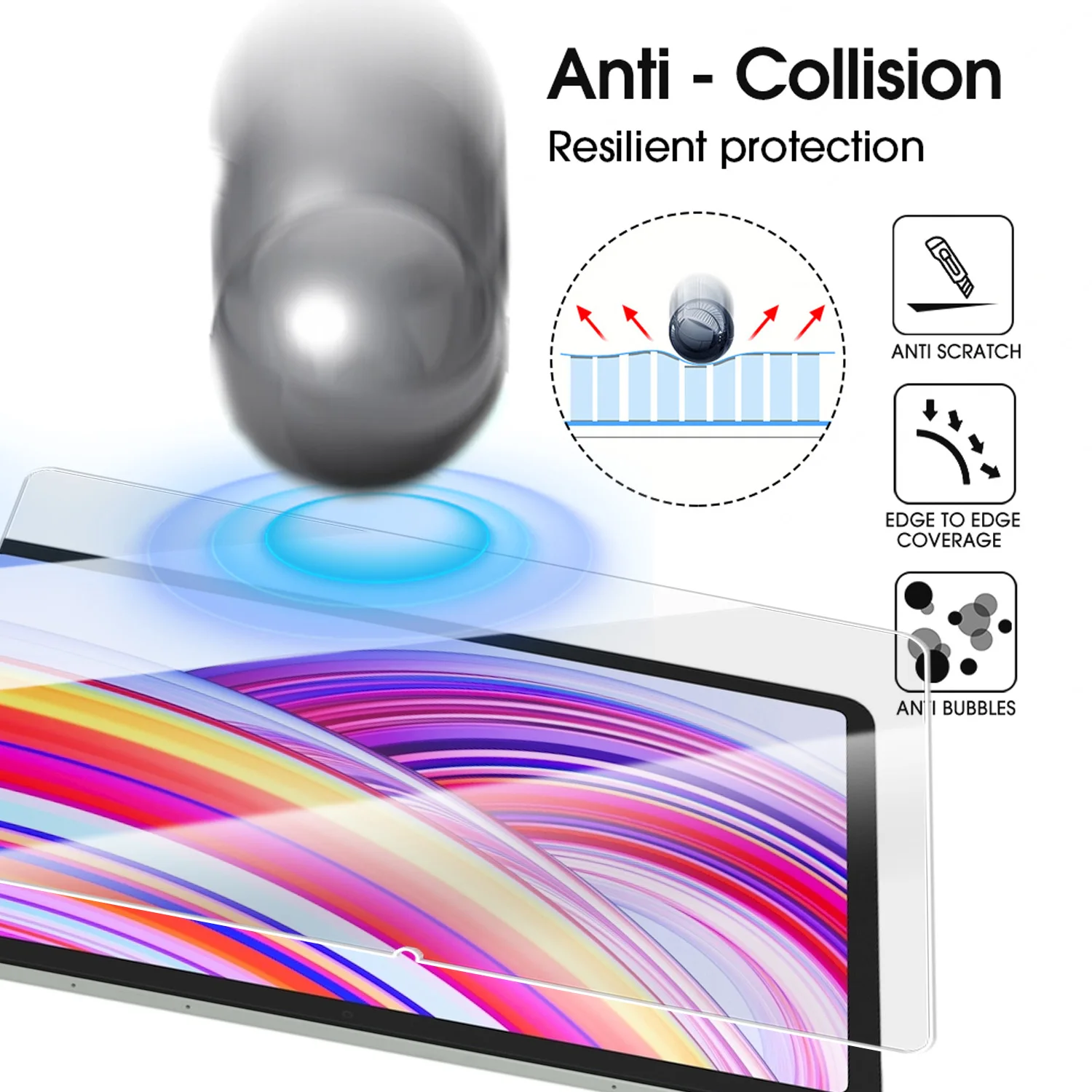 For Redmi Pad SE 11 8.7in Xiaomi/Redmi Pad Pro 12.1inch Tempered Glass Film with installation Easy to Install Screen Protector