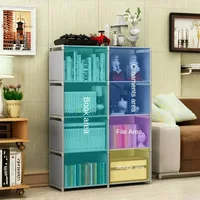 Bibliothèque simple à assemblage facile pour enfants, meubles de maison T1, étagère à livres, supports de Psychde rangement, peut être déplacée, débris 3
