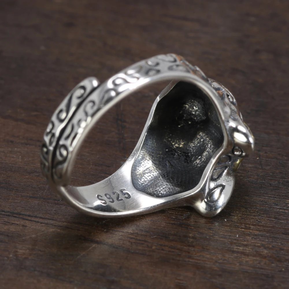 Bague Argent 925 Animaux Compagnie - Cœur Et Patte Ajouré - Réglable Pour Femmes Et Filles