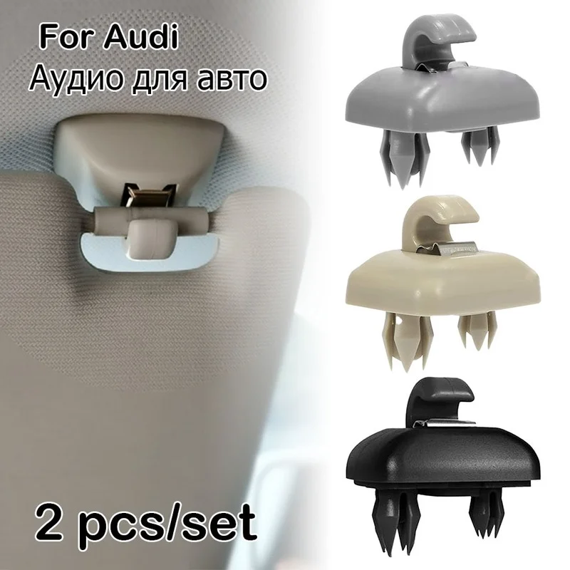 1Set Car Sun Visor Clips Bracket For Audi A1 A3 A4 A5 Q3 Q5 A7 B6 B7 B8