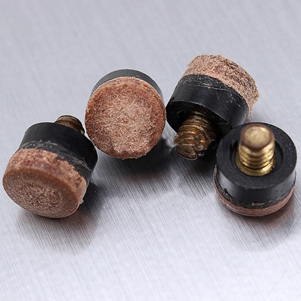 Leather Billiard Cue Tips Replacement Set for Pool Stick Repair