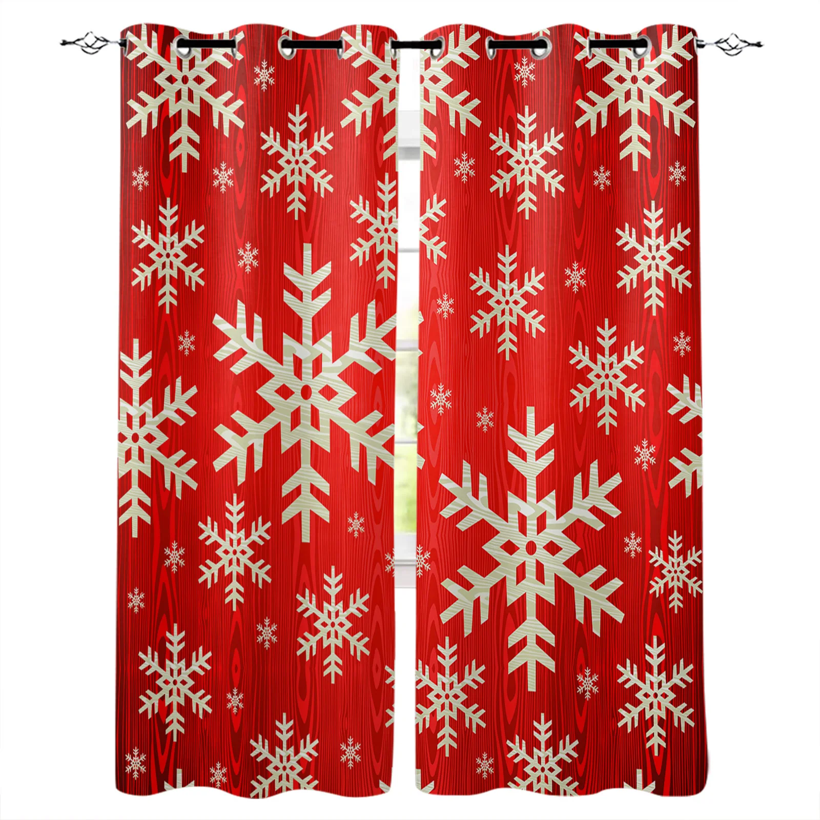 

Santa Claus Christmas Blackout Curtains Bedroom Living Room Kitchen Drapes Window Treatments Xmas Navidad Natal Home Decoration