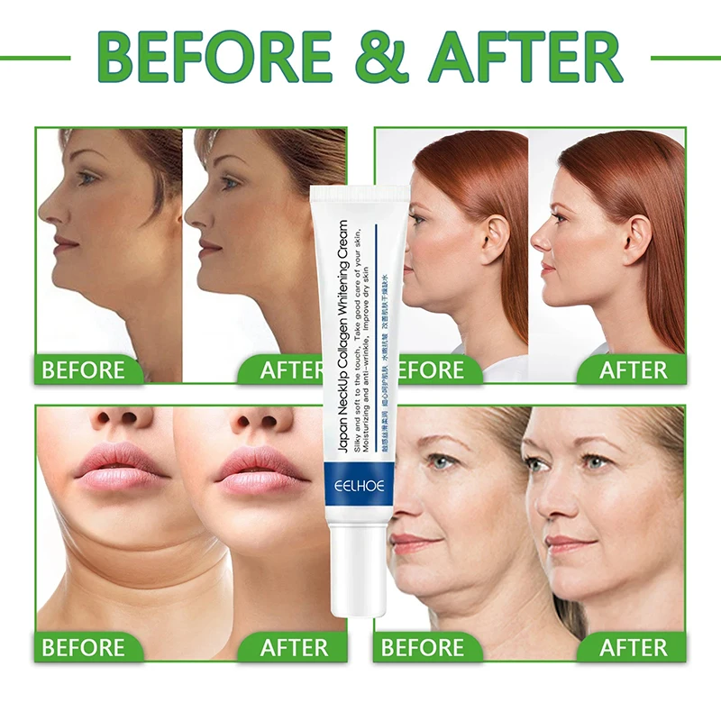 Neck Cream for Collagen Anti-aging tightening Lifting Neck Double Chin Reducer Fine Lines Whitening Moisturizing Skin Care