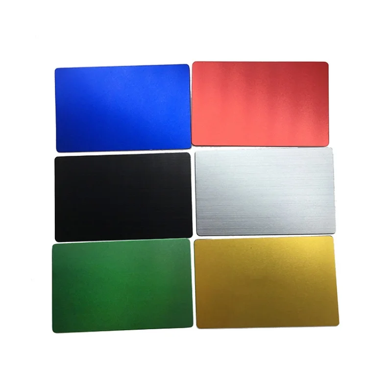 

Custom High Quality Wholesale Standard Aluminum Blank Metal Business Card 0.5mm 0.8mm